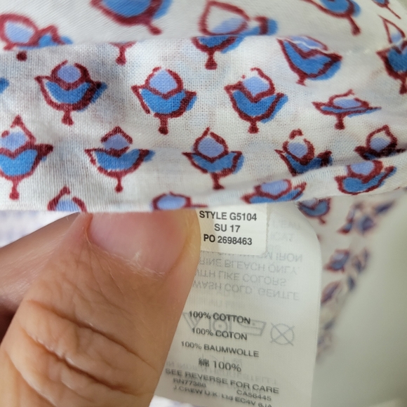 J Crew Floral Paisley Peasant Top - Picture 9 of 9